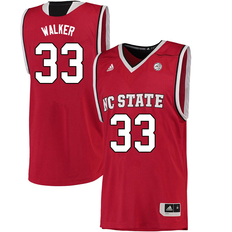 Men #33 Wyatt Walker NC State Wolfpack College Basketball Jerseys Sale-Red